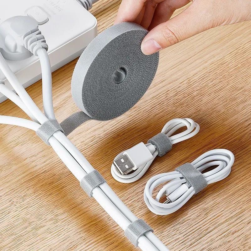 Cable Organizer - 1/5M Kabelorganizer Kabelbeheer Draadoproller Tape Oortelefoon