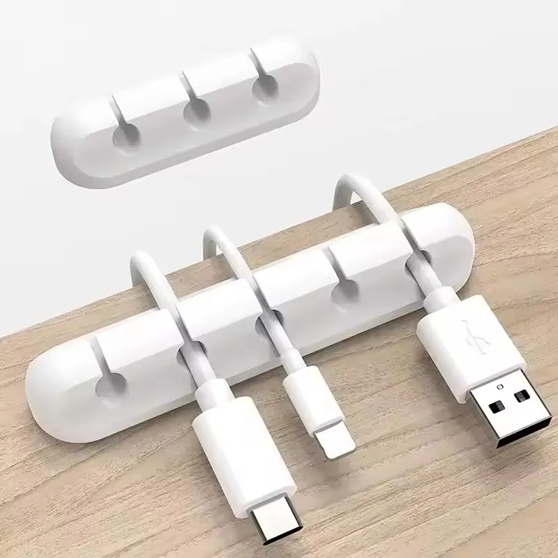 Usb Charger - Siliconen USB-kabelorganizer, USB-oplaadkabeloproller, bureau-organisatieclips, kabelhouder voor