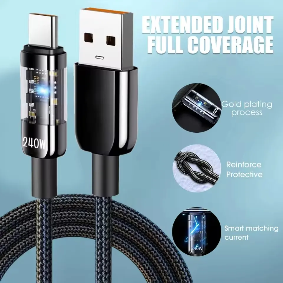 240W nylon USB-C-kabel voor su - Usb Charger recensie en prijs
